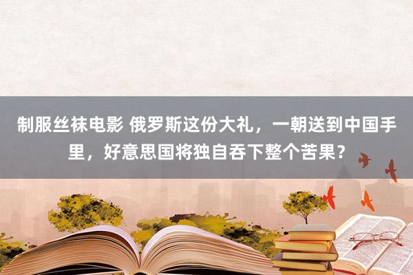 制服丝袜电影 俄罗斯这份大礼，一朝送到中国手里，好意思国将独自吞下整个苦果？