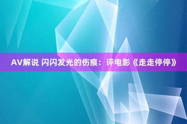 AV解说 闪闪发光的伤痕：评电影《走走停停》