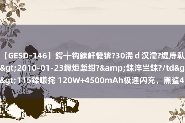 【GESD-146】鍔╁钩銇屽懡锛?30浠ｄ汉濡?缇庤倝銈傝笂銈?3浜?/a>2010-01-23鐝炬槧绀?&銇淬亗銇?/td>115鍒嗛挓 120W+4500mAh极速闪充，黑鲨4系列放置玩家电量焦灼