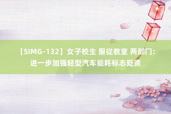 【SIMG-132】女子校生 服従教室 两部门：进一步加强轻型汽车能耗标志贬责